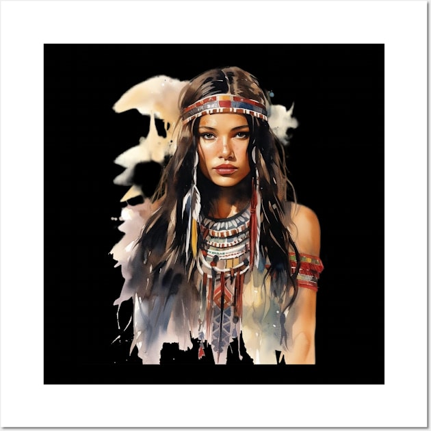 Native American Woman Heritage Indigenous Pride Native American Wall Art by smartrocket